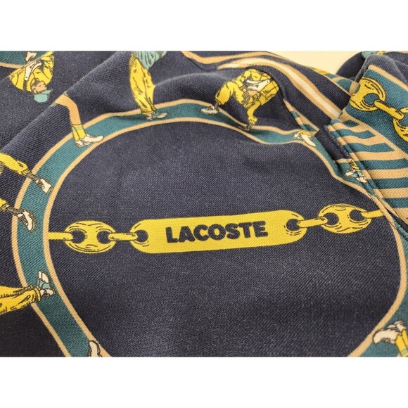 Lacoste Live Unisex Scarf-Print Pullover Sweatshirt Hoodie Size M Golf Tennis - Picture 7 of 9